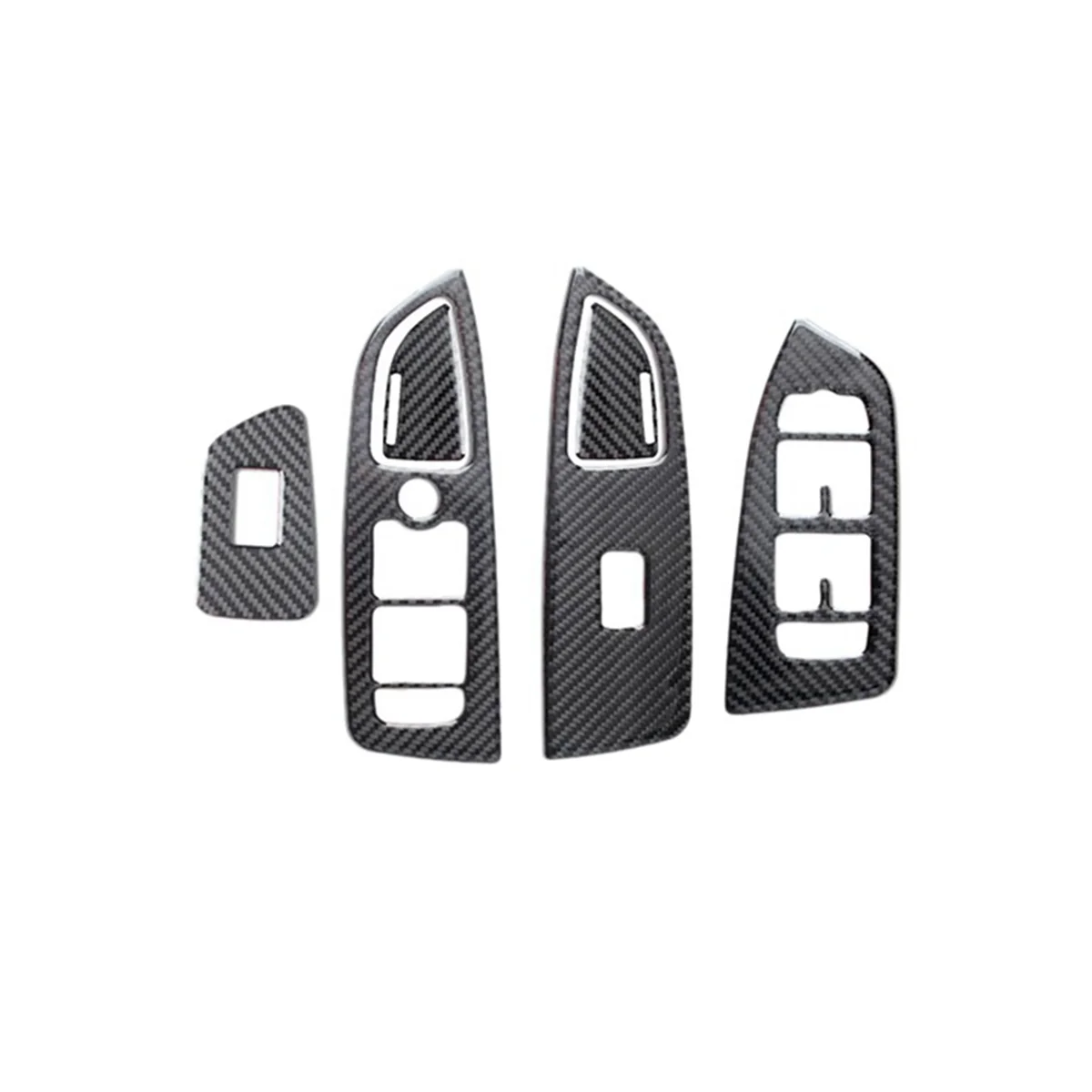 

Carbon Fiber Window Glass Lift Button Trim Switch Cover Door Armrest Panel Sticker for Volvo S90 S90L 2017-2019 LHD