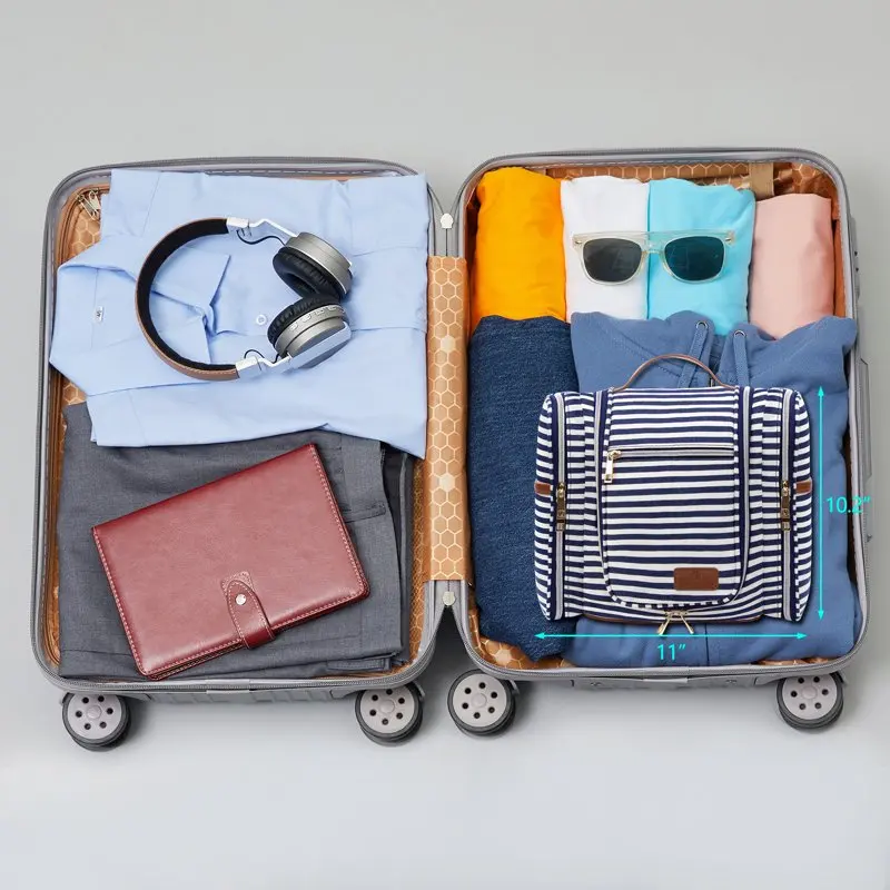 Travel Hanging Toiletry Bag for Women Men Water Resistant Cosmetic Makeup Bag