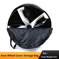 for tesla model 3 model y aero wheel cover storage carrying bag hub cap storage fit tesla 18 19 hubcaps waterproof wheel cover