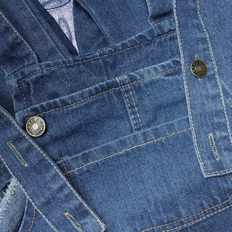 Джинсовый комбинезон для маленьких девочек и мальчиков однотонный Повседневный