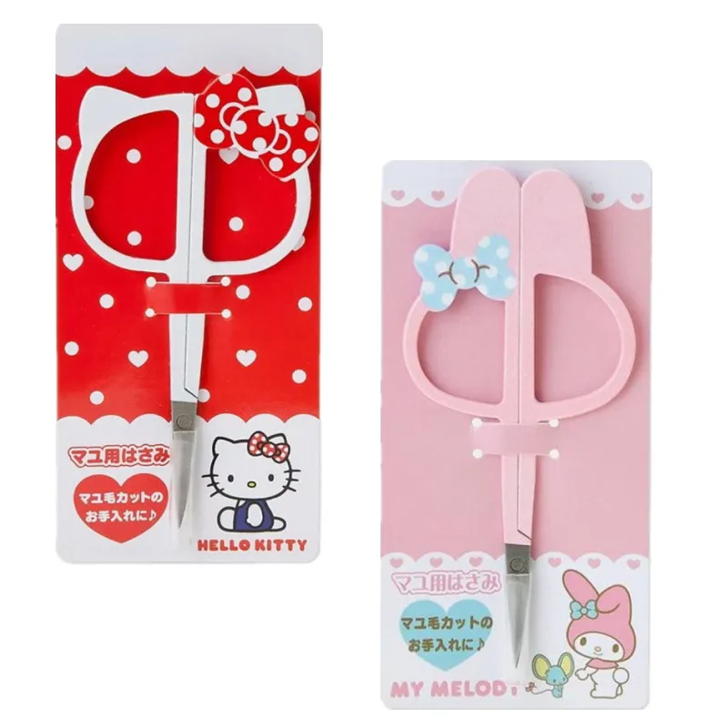 

Мультяшные милые ножницы Hellokitty My Melody для стрижки бровей мини-ножницы для макияжа для девочек прозрачные стальные ножницы для красоты волос