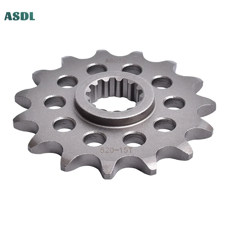 Фото Цепная звездочка 15T из стали 20CrMnTi для Suzuki DR200 SP200 DR350 SG350 DR-Z400 DR350 520 и Kawasaki KLX400 A1 KLX 400 SR №3
