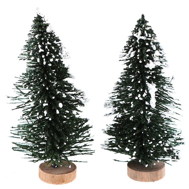 

2pcs 1/12 Dollhouse Miniature Christmas Tree Christmas Decorations Supplies Small Pine Tree DIY Decoration Mini Christmas Tree
