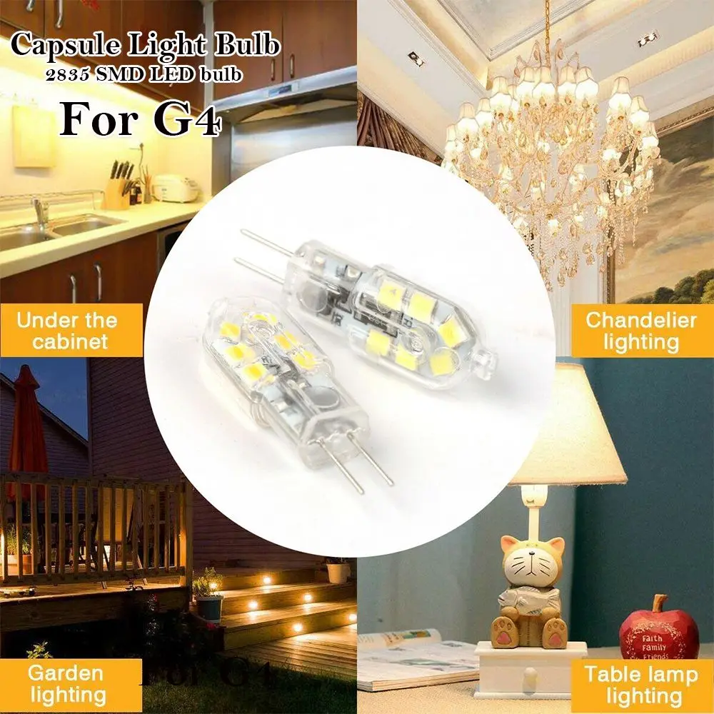 

G4 LED Bulb 3W Capsule Light Bulb 2835 AC DC 12V Replacement halogen Lamp For G4