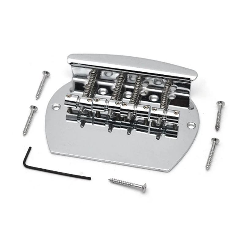 Тяговая пластина для электрогитары PB Bass Bridge 4-струнная полукруглая нижняя часть