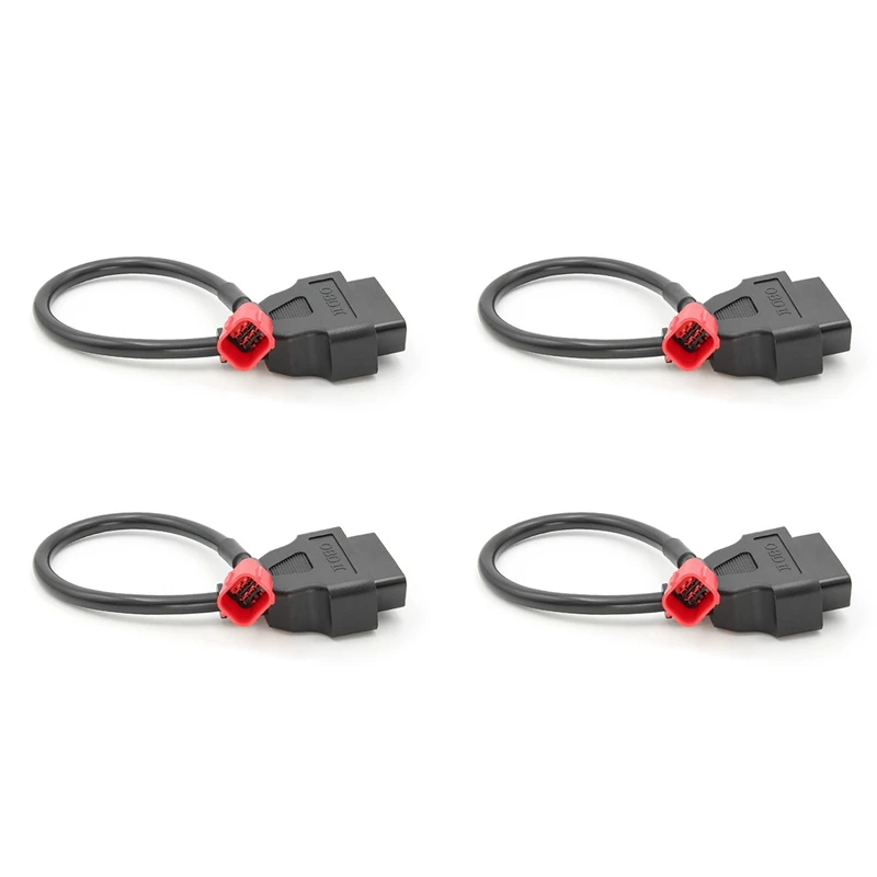 

4 шт., диагностические адаптеры OBD2 для мотоциклов Honda, Yamaha, Suzuki, BENELLI
