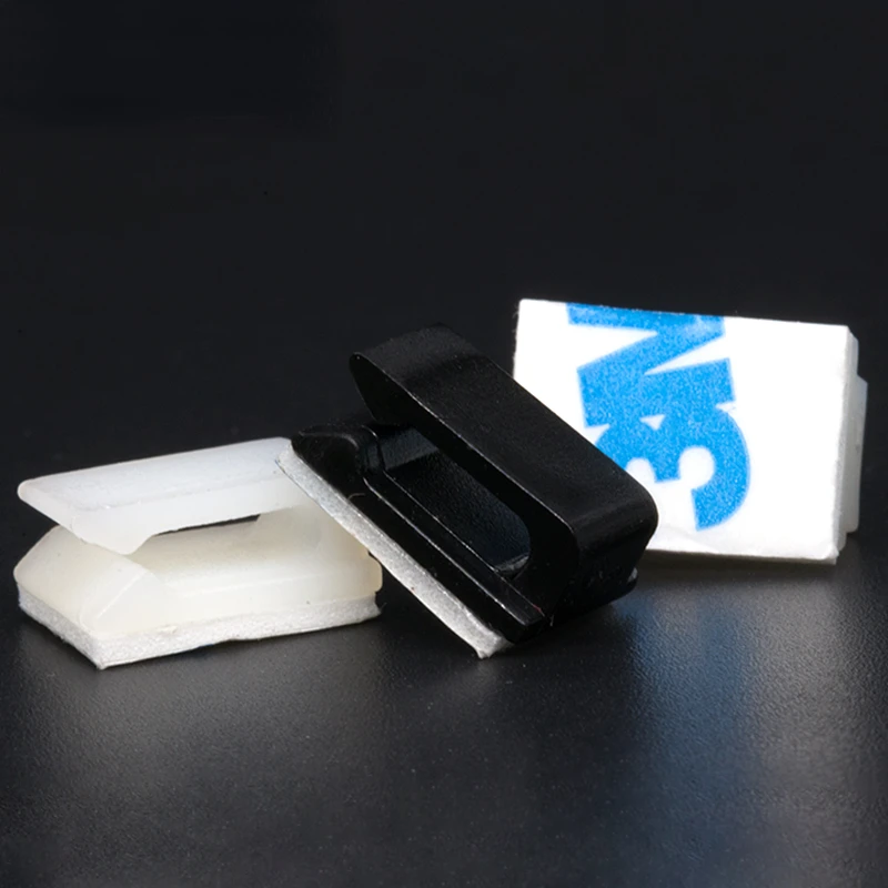 

Adhesive Retaining Clips Cable Ties Retainers Management Fasteners Clips Self-Adhesive Ties Cable Clips Black and White Clips