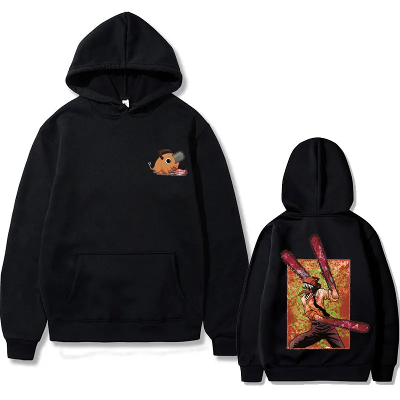 

Japanese Anime Chainsaw Man Park Denji Print Hoodie Men Manga Oversized Street Hoodies Men's Fleece Cartoon Vintage Sweatshirts