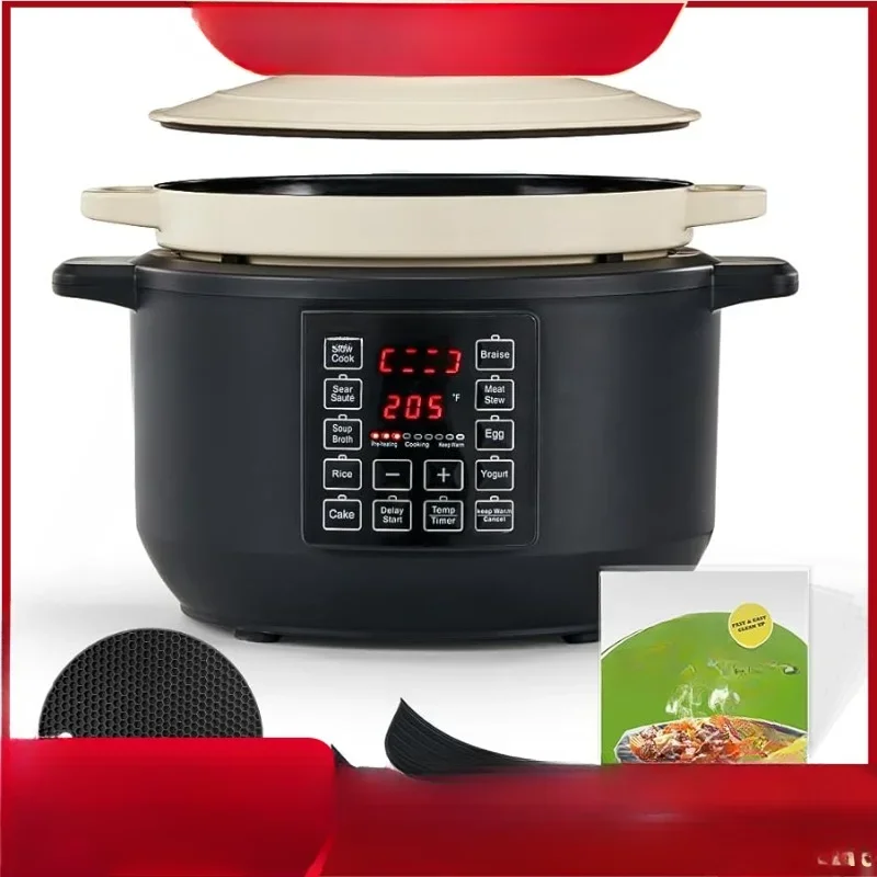 Электрическая духовка KOOC 10-в-1 белая 6 кварт для медленного приготовления пасты