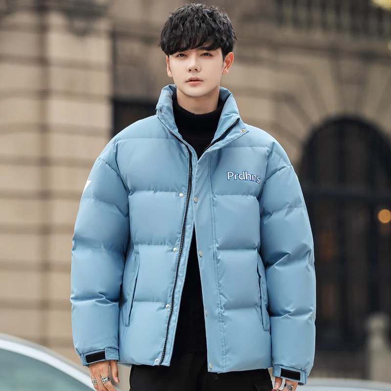 New winter fashion fashion collar slim coat fashion fashion fashion brand printing casual men's wear