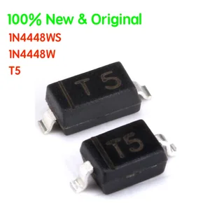 100PCS/LOT 1N4448WS 1N4448W T5 SOD-323 75V 250mA SMD Switch Diode 100% New & Original
