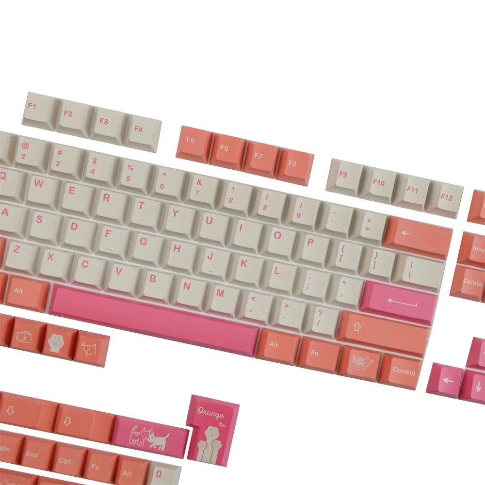 Колпачки для клавиш PBT Cherry Profile GMK Orange Boi 142 сублимационная краска ISO Enter