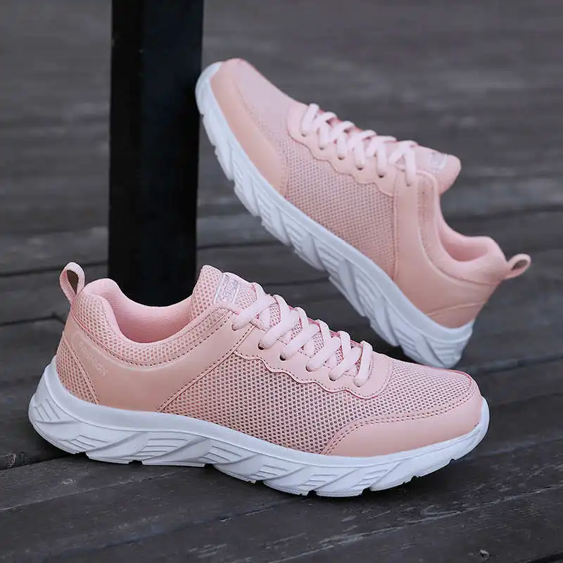 

Женские кроссовки для бега, спортивная обувь на высокой подошве, белые теннисные кроссовки для женщин