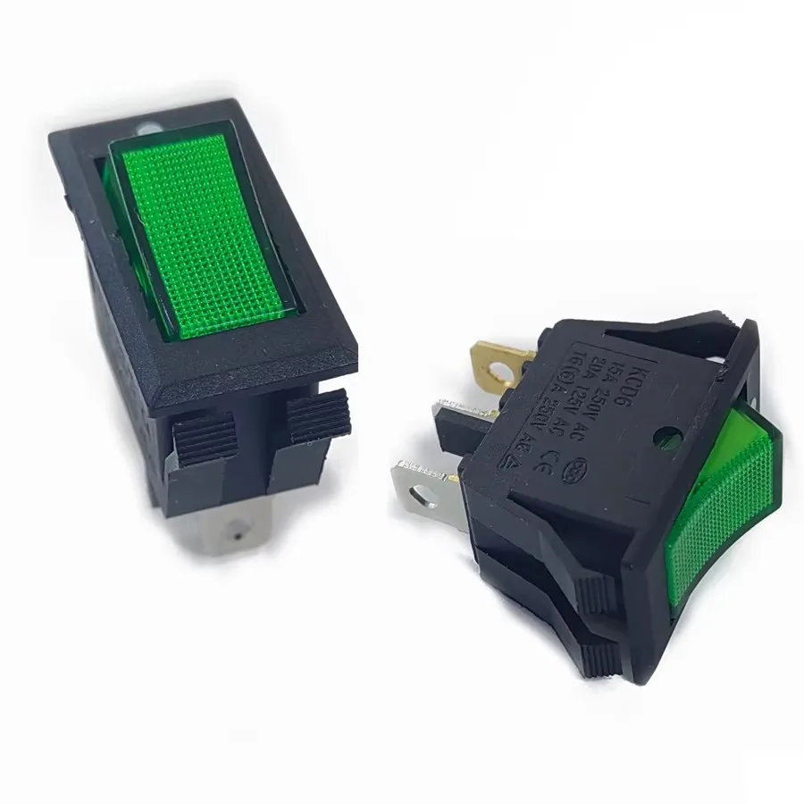 

20 шт./лот KCD6 кулисный переключатель для лодки 3Pin 3P 2 положения 16A 250 В 32*16 мм зеленый/красный