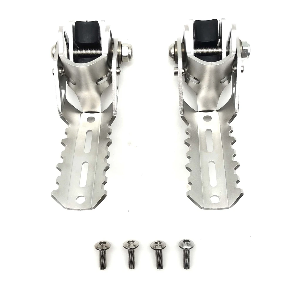 

Motorcycle Front Foot Pegs Folding Footrests 22-25Mm for R1250GS R 1200 GS 2013-2022 Silver