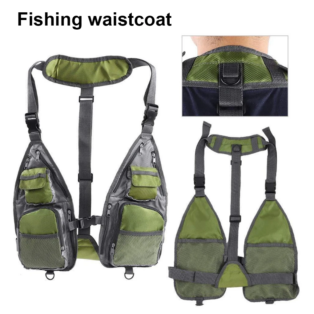 

Fishing Vest Free Size Breathable Strap Adjustable Fish Vests Accessories