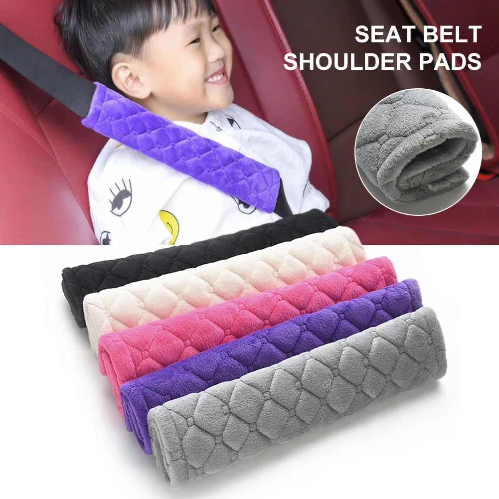 

1Pair Universal Car Seat Belt Shoulder Cover Embroidered Plush Car Safety Belt Cover Shoulder Pad Adjustable Car Interior
