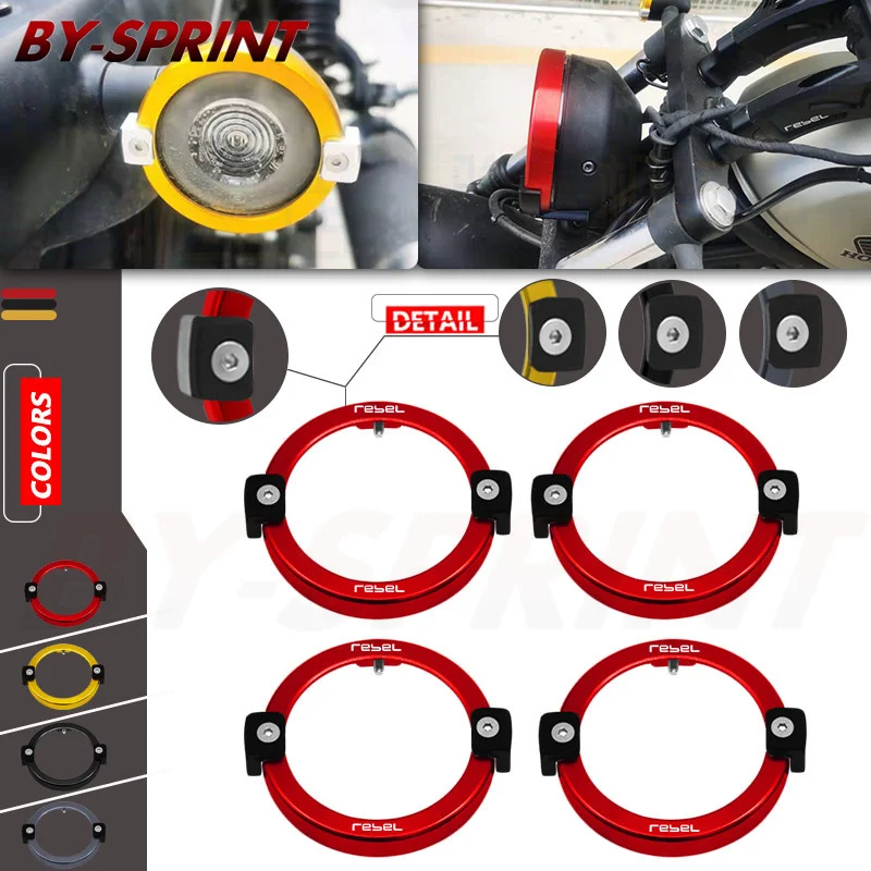 

For Honda Rebel CMX500 300 CMX500 CMX300 2020-2021 Motorcycle CNC Front Rear Turn Signal Light Protection Shield Guard Cover