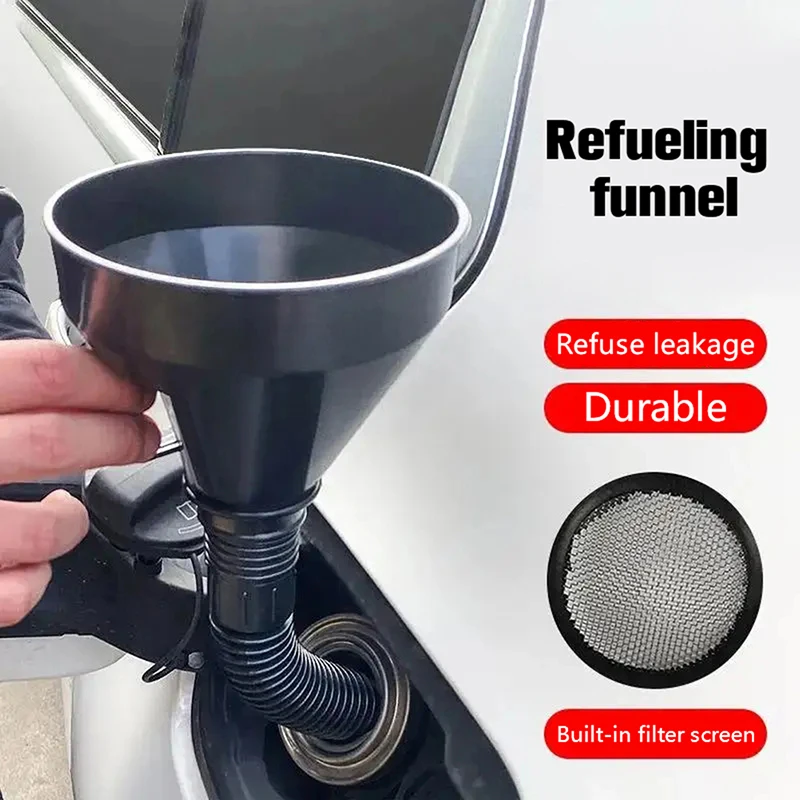 

2 In 1 Refueling Funnel With Strainer Can Spout for Oil Water Fuel Petrol Gasoline for Auto Car Motorcycle Bike Truck ATV