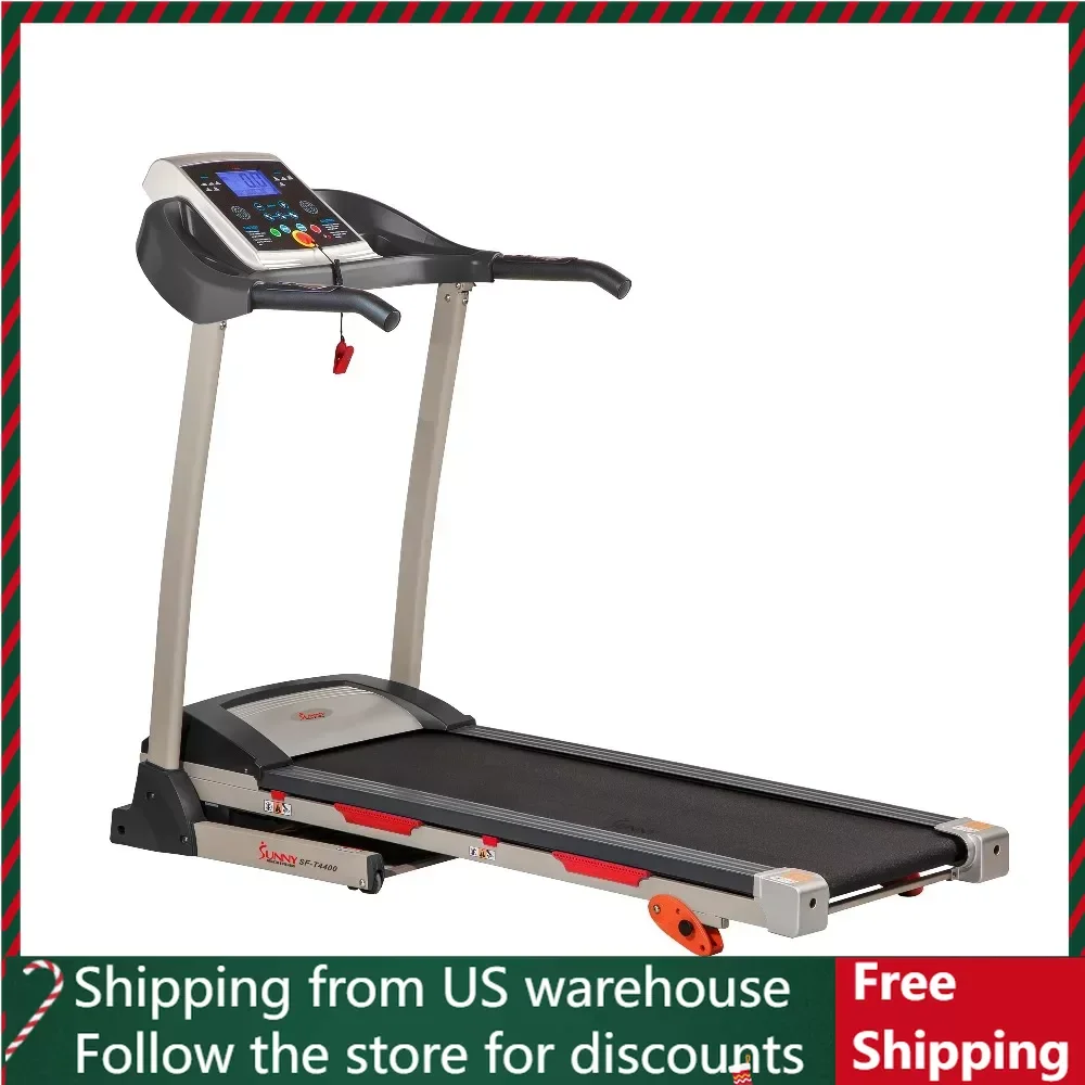 

Складная электрическая беговая дорожка для упражнений дома, беговая дорожка с ручными датчиками наклона, ЖК-монитор для упражнений