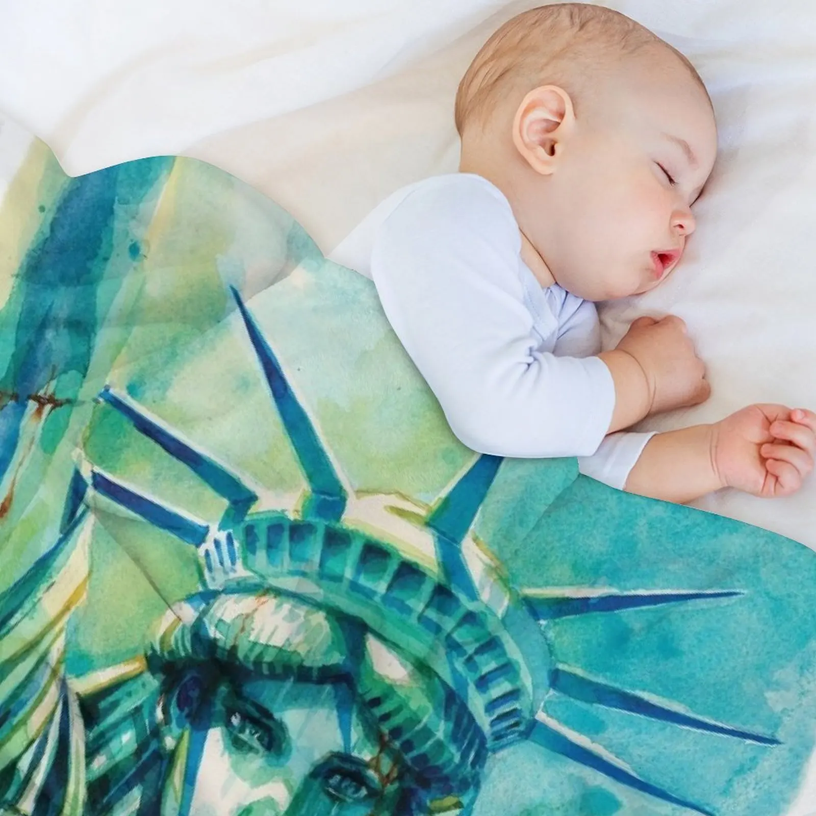 Оригинальное одеяло с акварелью для дам Liberty самых разных размеров теплые зимние