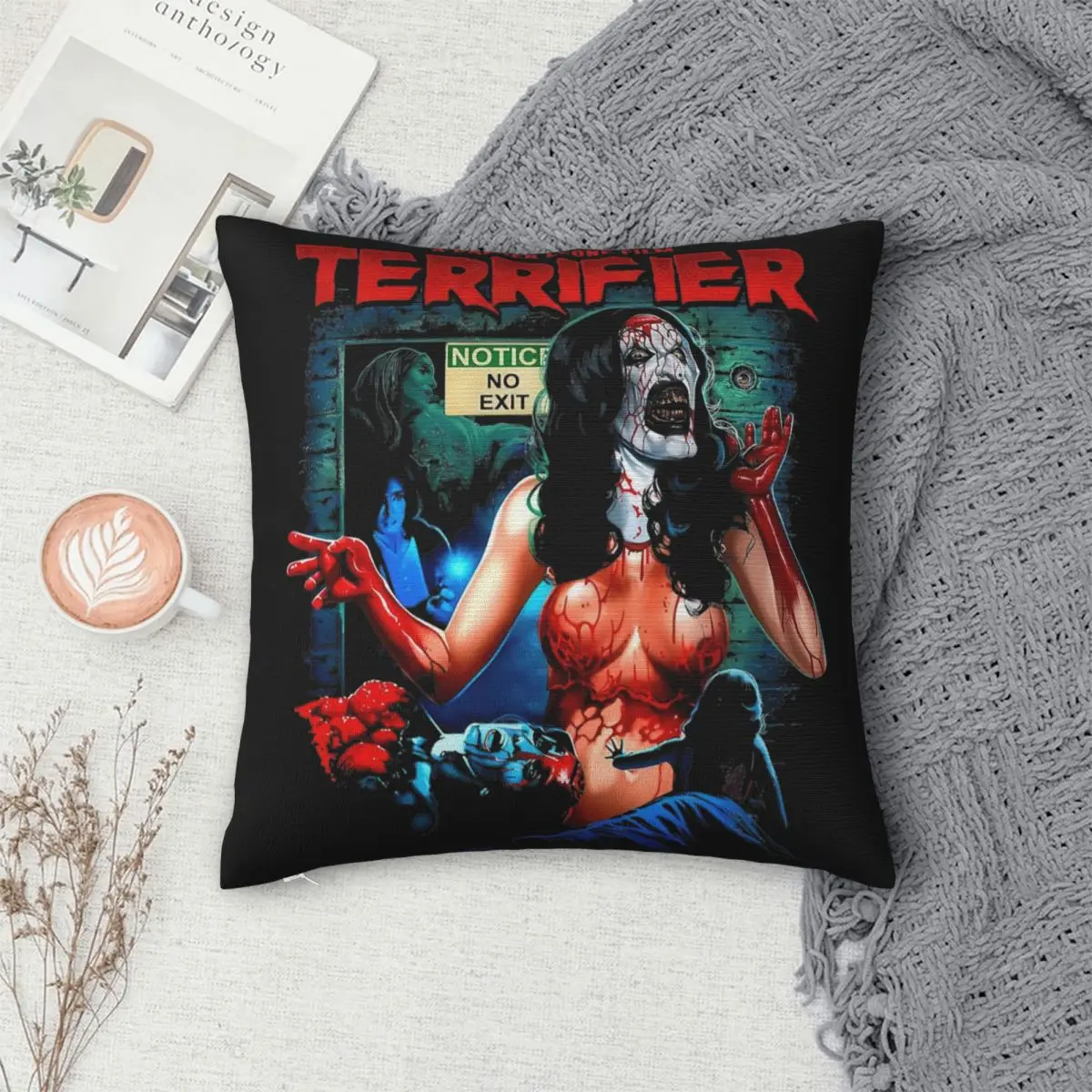 Домашний декор в стиле ретро Terrifier 3 фильм наволочки с клоуном квадратные разных