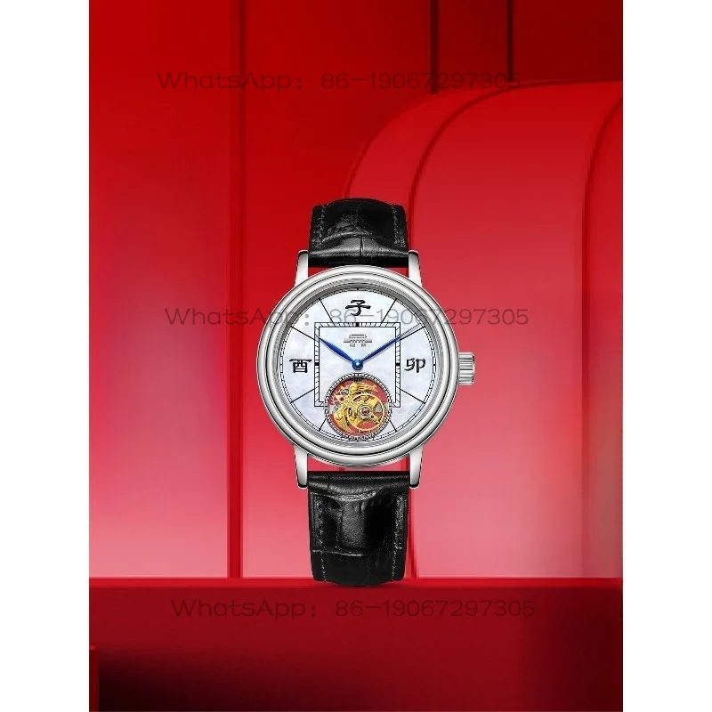 Фото Мужские механические часы Hanfeng Tourbillon с ручным заводом, золотые, футбольная тематика №2