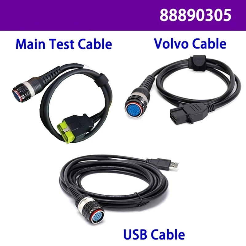 1 компл. OBD2 главный диагностический кабель + USB 8-контактный для запчастей Volvo Vocom