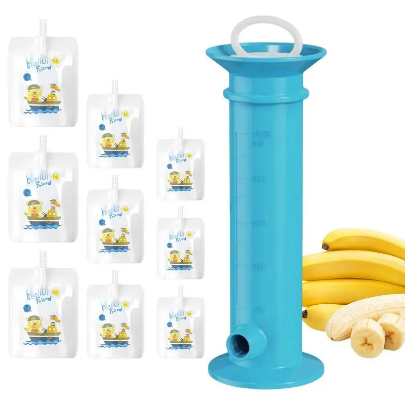 

Fruit Squeeze Puree Filler Squeezer Filler With Reusable Pouches Leakage Proof Food Pouch Maker And Dispenser Squeeze Baby Food