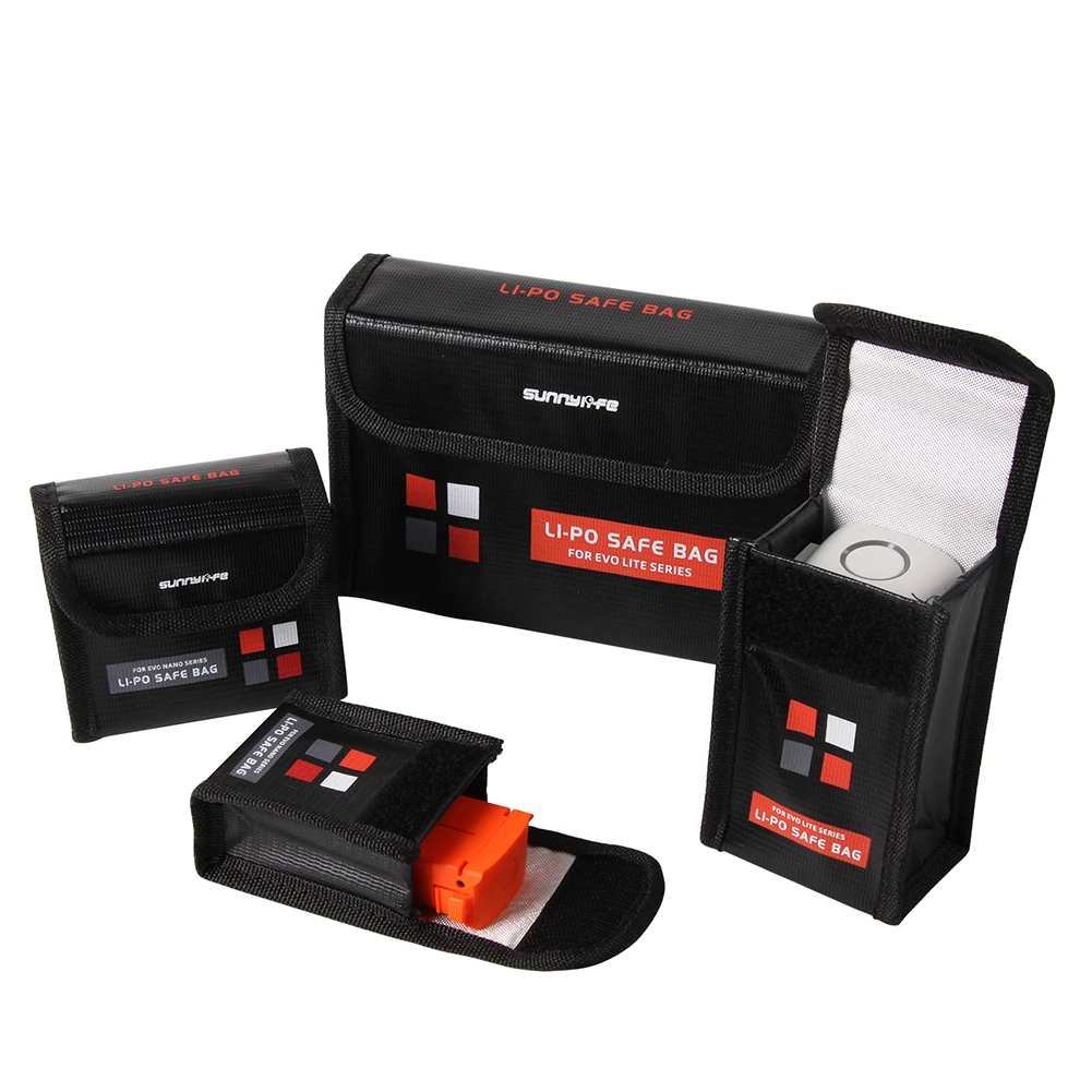 

Безопасная сумка для литиевого аккумулятора серии EVO Nano/Lite, защитный чехол для хранения, взрывозащищенный защитный чехол для транспортиров...