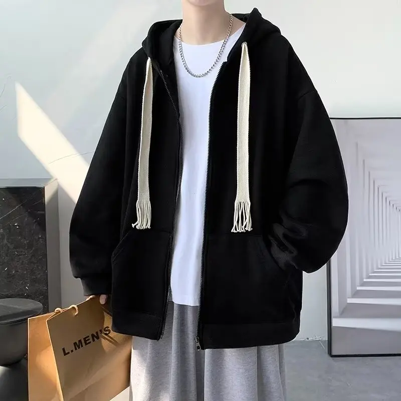 

Корейские мужские толстовки большого размера с графическим принтом, классические толстовки, модные мужские свободные пуловеры