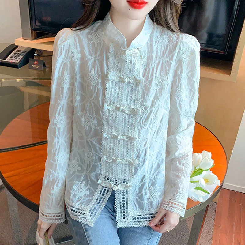 Модная новинка повседневная женская рубашка с длинным рукавом и