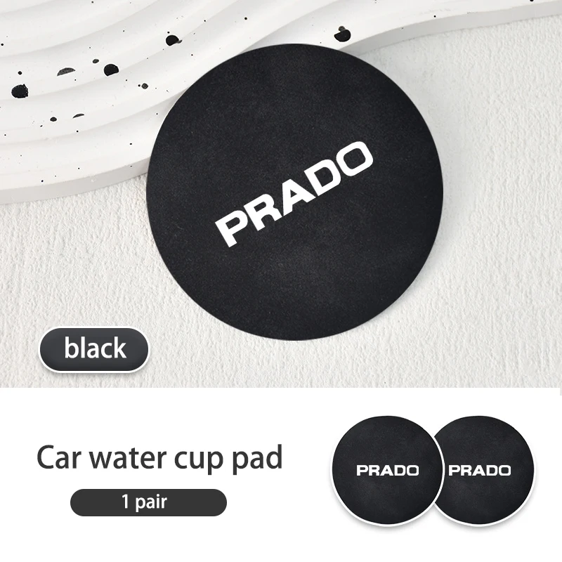

2 шт. замшевая автомобильная подставка, нескользящий коврик для чашки с водой, держатель для бутылки, коврик для Toyota Prado 90 120 150 J90 J120 J150 LC90 LC150 Yaris 2022