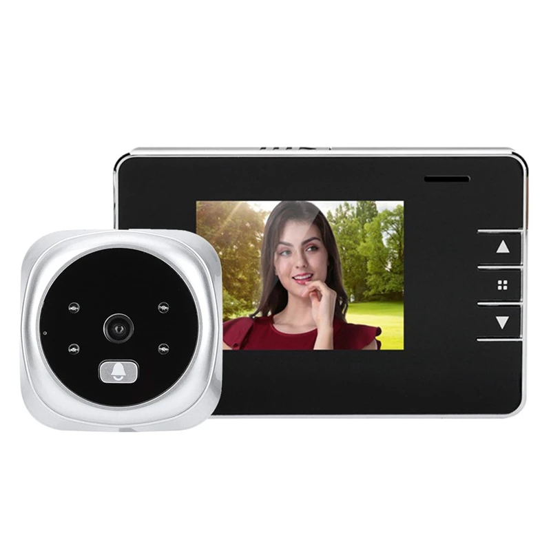 

Hot-2.8 Inch Screen Digital Access Control Monitor Peep Door Camera 1080P Smart Video Doorbell Cat Eye Camera With Memory