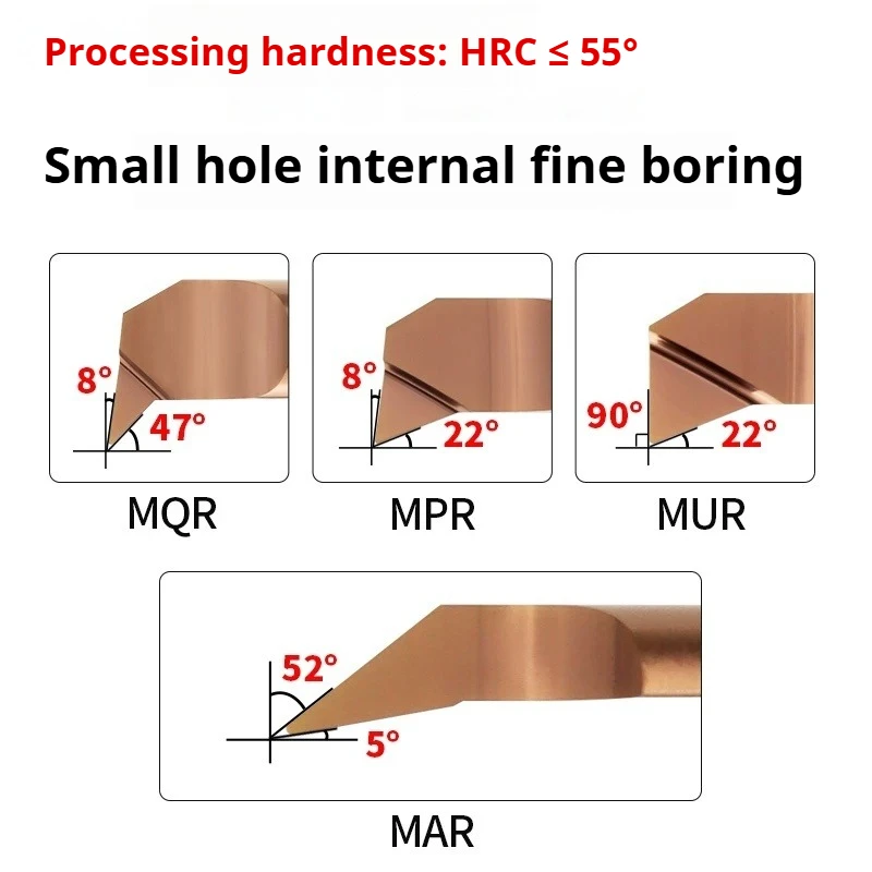 Фото Микрорасточные резцы серий MTR, MNR, MIR, MGR, MUR, MPR, MFR, MQR, MKR (4-8 мм, L10-L22) для держателей расточных инструментов с ЧПУ SHB12, 16, 20 №1