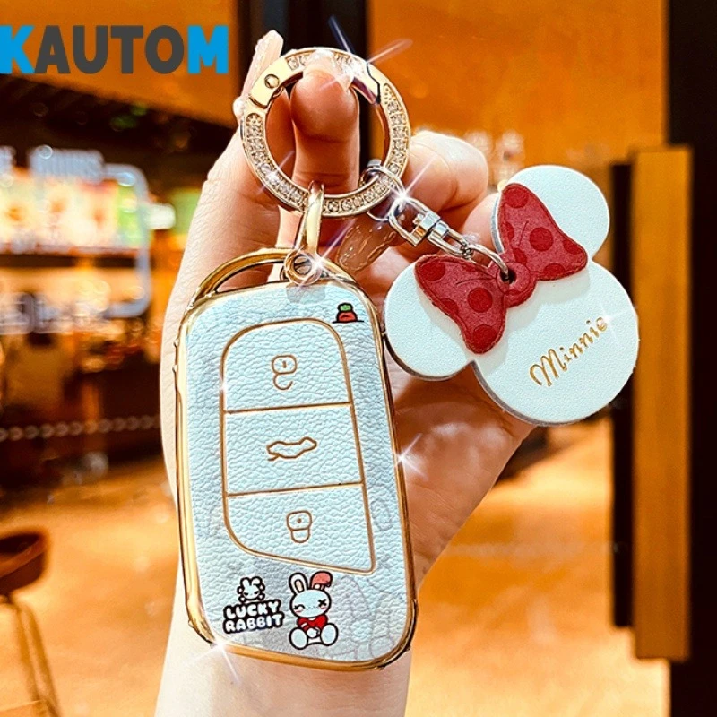 

Women Car Leather Key Cover Bag Buckle Use For Chery Eq1 New Energy 2023