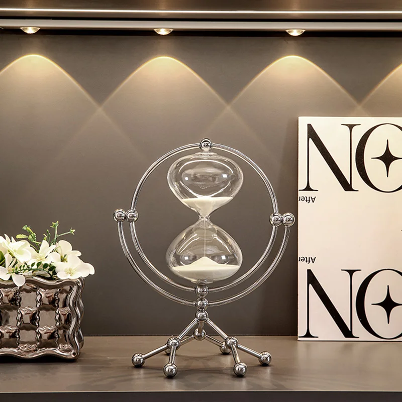 

Украшения для рабочего стола, металлические песочные часы, домашний книжный шкаф, украшение для телевизора, офисное украшение для рабочего ...