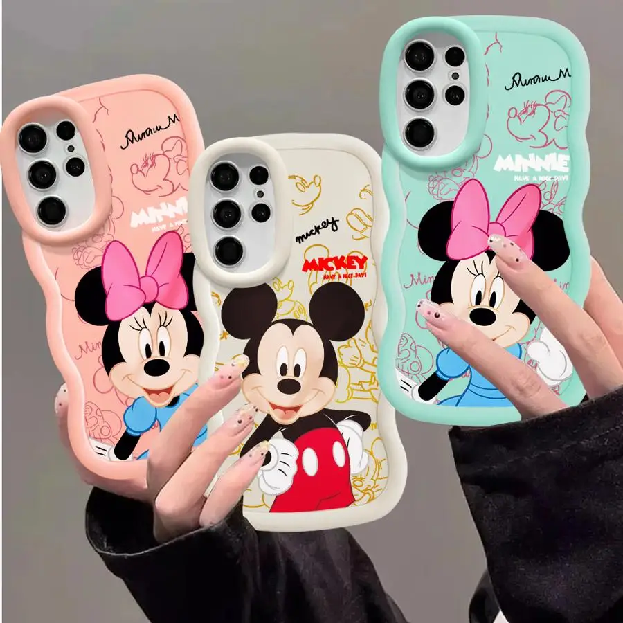 Disney Mickey Mouse Phone Case for Samsung Galaxy S23 S24 Ultra S20 S21 FE A25 A32 A22 A23 A33 A53 A54 A55 A73 4G 5G Cases