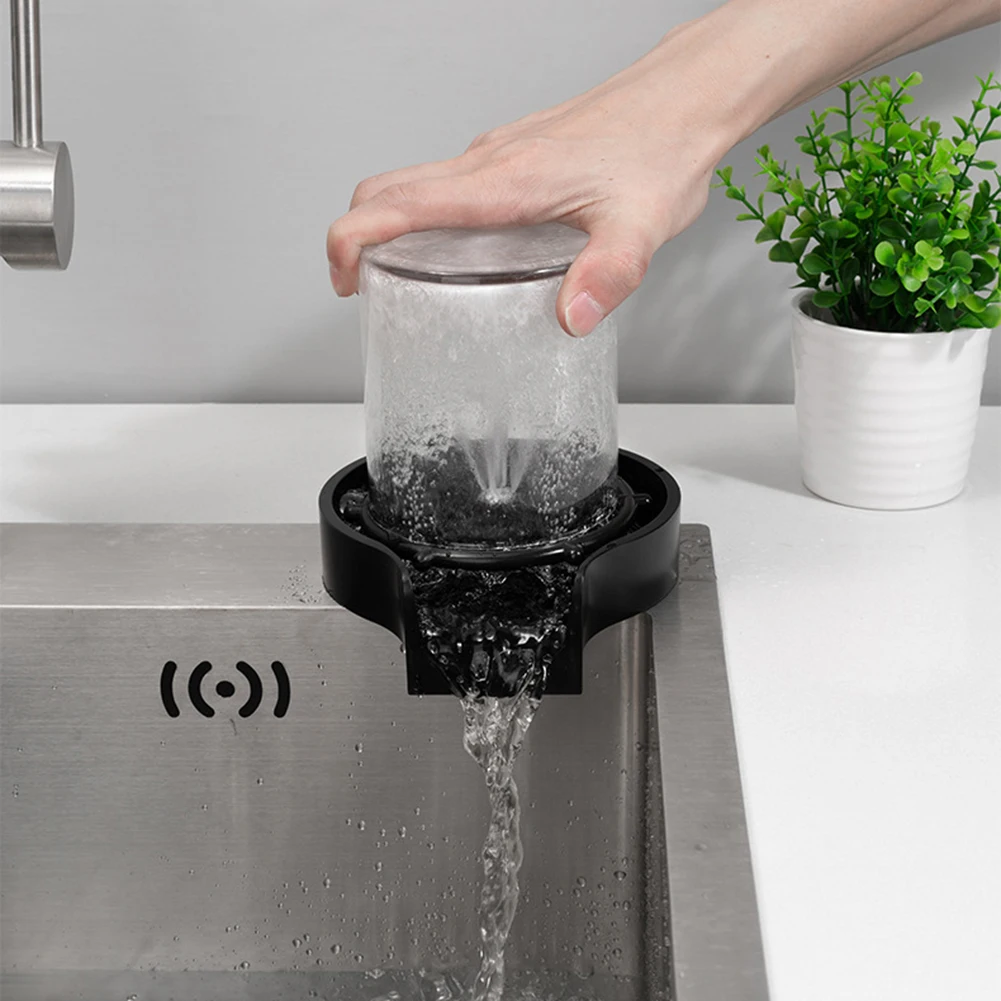 

High Pressure Faucet Glass Rinser Automatic Cup Washer Bar Beer Milk Tea Bottle Sink Cleaner Kitchen Accessories Cleaning Tool