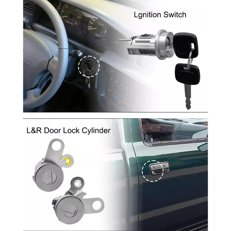 652F Цилиндр замка передней двери с ключами Выключатель зажигания Комплект