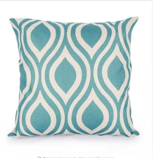 

Хлопковая декоративная подушка Quatrefoil бирюзовый