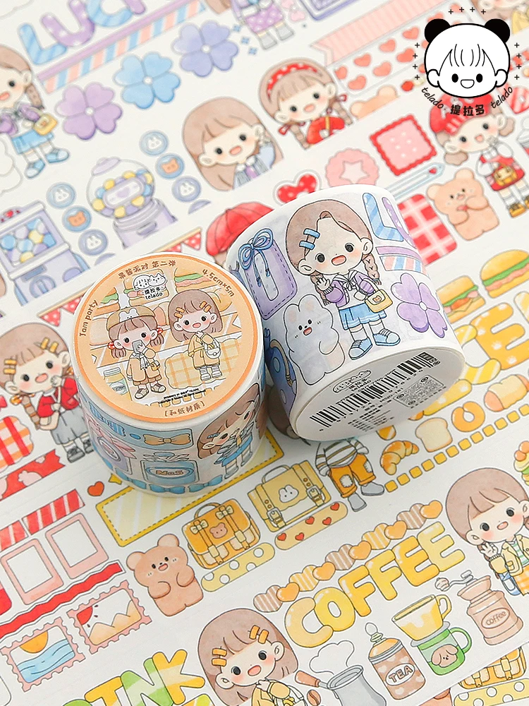 

Lucky Girl Daily Life Special Oil Washi Tapes Journal Masking Tape DIY Scrapbooking Decoration Washi Sticker Label