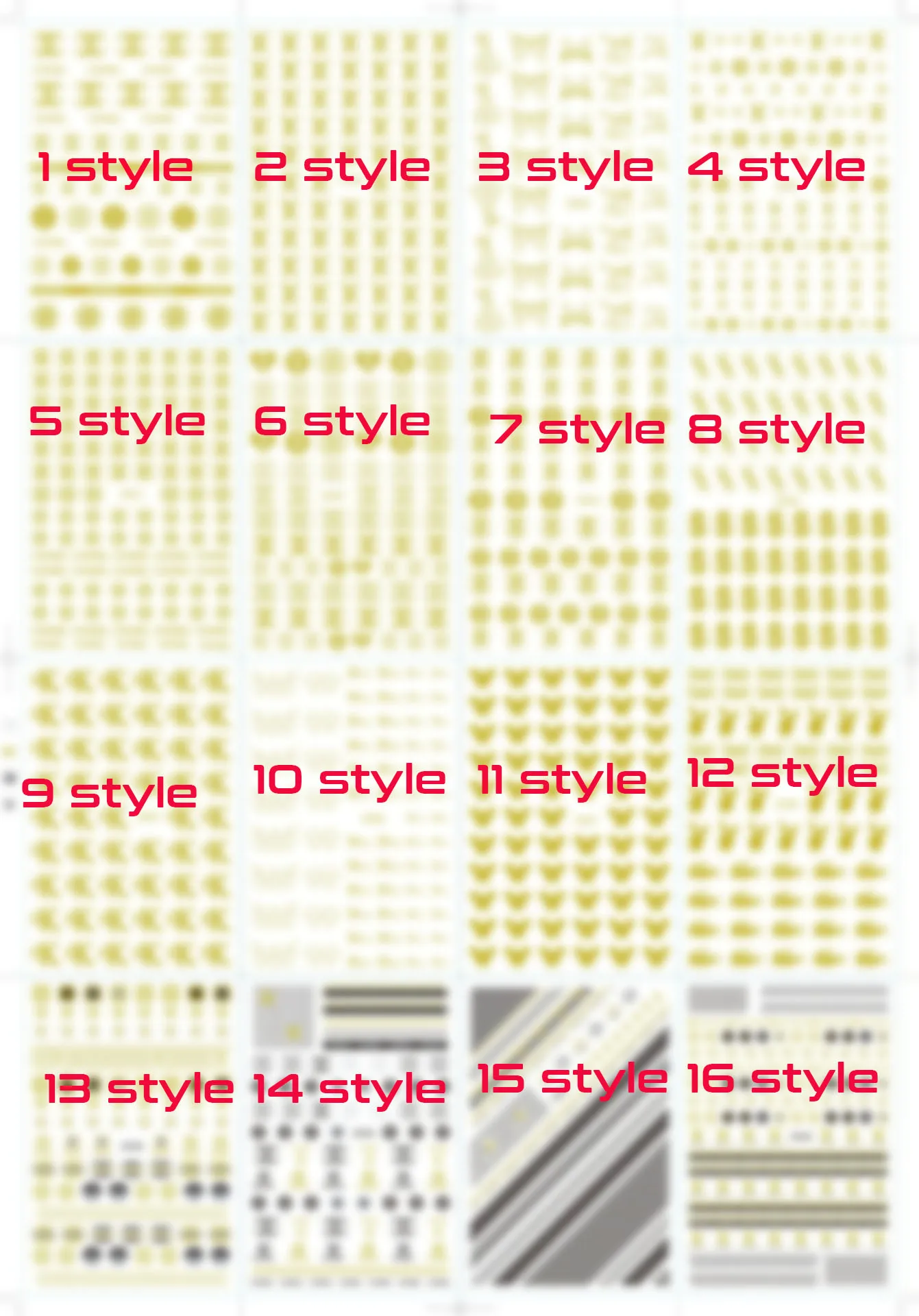 

16Pcs Mixed Bronzing Brand Nails Stickers Fashion Logo 3D Nail Art Sticker Design Sliders Manicure Decoraciones Accessories