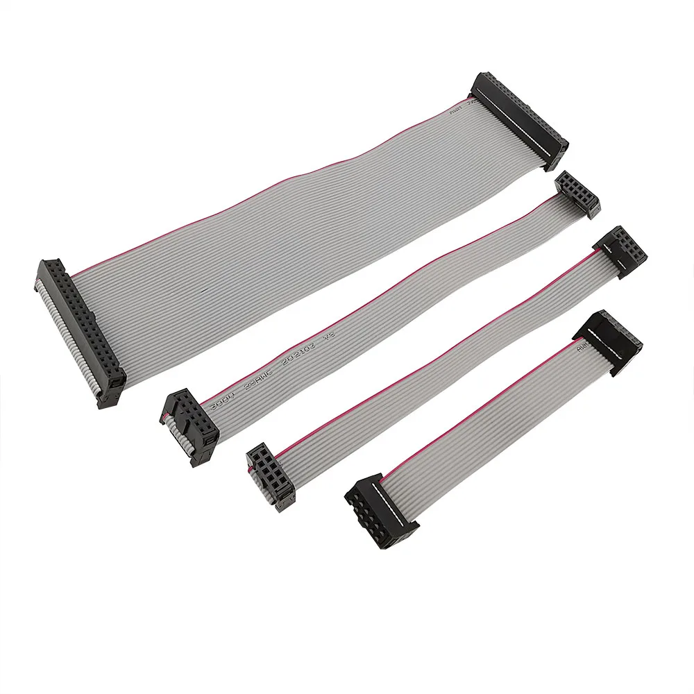 1Pcs 2.54mm Pitch JTAG ISP Gray Flat Ribbon Data Cable FC-6/8/10/12/14/16/18/20/24/26/30/34/40/50 Pin FOR DC3 F/F IDC Box Header images - 6