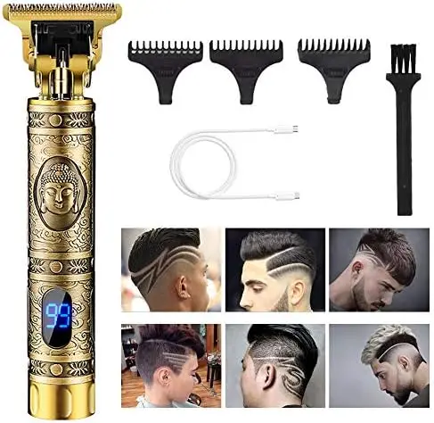 

Cortapelos para Hombres,Cortapelo Hombre Profesional,Cortadora de Pelo,Carga USB,4 Peines Limitados Profesionales (Dragón)