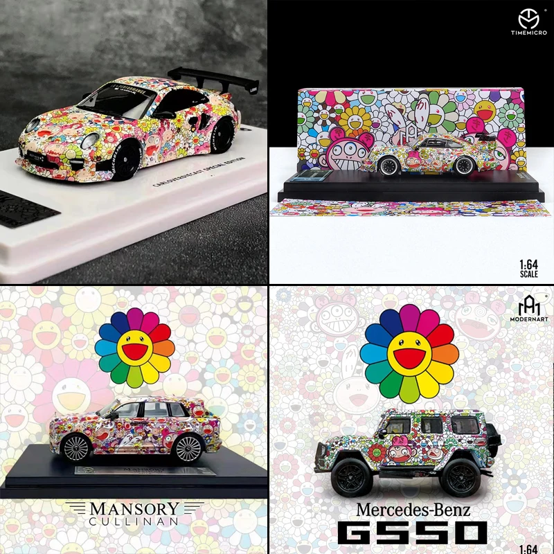 

Model Car 1/64 Sunflower Version RWB964/G550/Cullinan/LBWK Alloy Die-cast Vehicle Display Collection Gifts