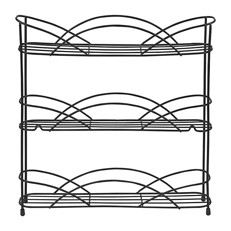 

Countertop 3-Tier Rack Kitchen Cabinet Organizer or Optional Wall-Mounted Storage, Raised Rubberized Feet