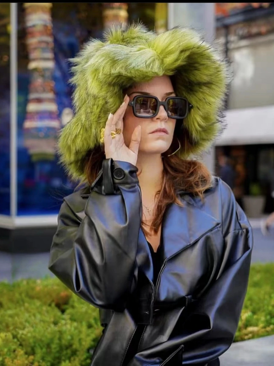 Зимние теплые плюшевые шапки для женщин меховая Панама из искусственного меха