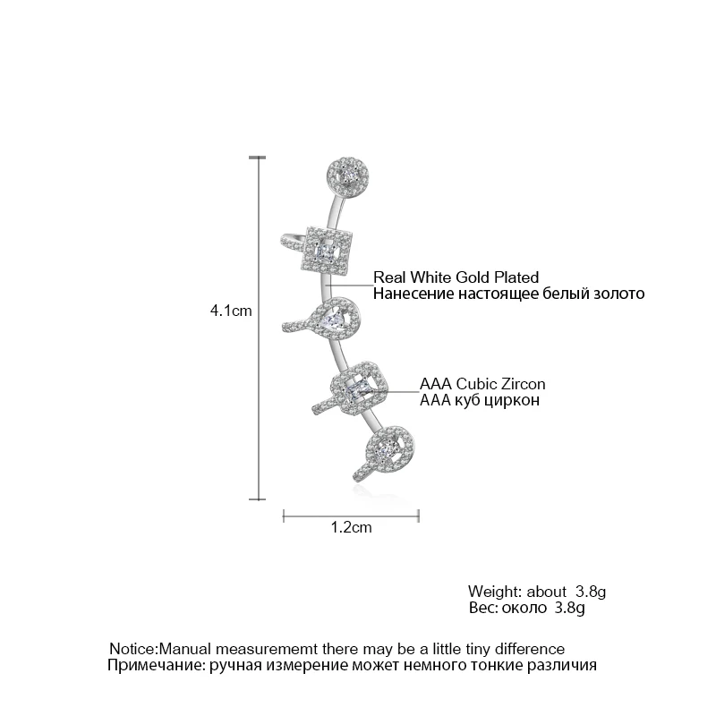 Серьги-гвоздики женские Асимметричные в форме сердца из розового золота |