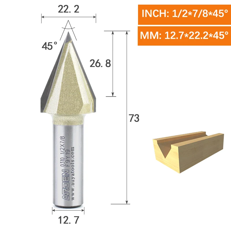 

ARDEN 3D гравировальная фреза V-образная твердосплавная